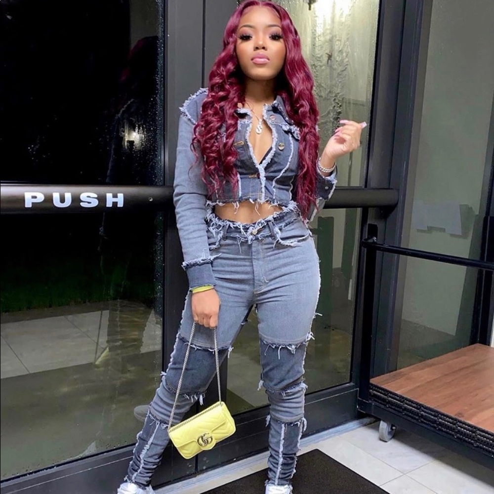 Two piece denim set